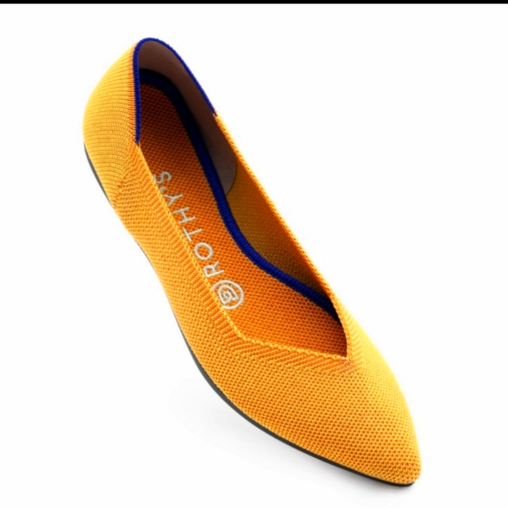 ROTHY'S THE POINT MARIGOLD WOMEN'S FLAT SHOE